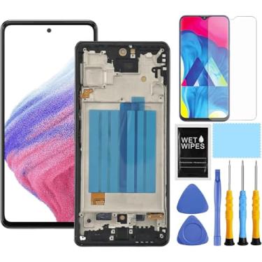 Imagem de ZTOOYO Substituição de tela para Samsung Galaxy A53 5G com moldura para Samsung A53 kit de substituição de tela A536u A256a A536w A536e LCD Touch Display digitalizador com ferramentas