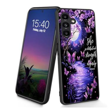 Imagem de Bxgolkgd Projetada para Galaxy A17 5G, capa protetora antiderrapante de silicone TPU macio e fino à prova de choque para Samsung Galaxy A17 5G 2025 6,7 polegadas - Versículo bíblico Provérbios 31:25