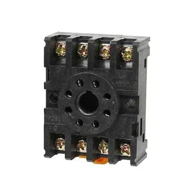 Imagem de PF083A 8 pinos redondos base de soquete de trilho DIN de 35 mm para relé MK2P-I AH3-3