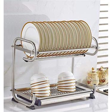 Imagem de BSNANCA Escorredor de louça, talheres, utensílios de cozinha, aço inoxidável, suporte de cozinha montado na parede (A) ()