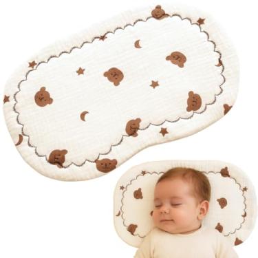 Imagem de Jack & Jill & Baby Travesseiro de nuvem ultra plano para crianças dormindo fino | Almofadas de cama de bebê finas para dormir nas costas e no estômago | Capas de superfície de algodão respirável para