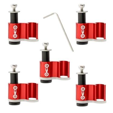 Imagem de Guia de mangueira de cabo de freio de ciclismo, alojamento de tubo de linhas de encaixe de clipe | Acessórios fixos de alumínio de aço design estável para andar na estrada de montanha ao ar livre