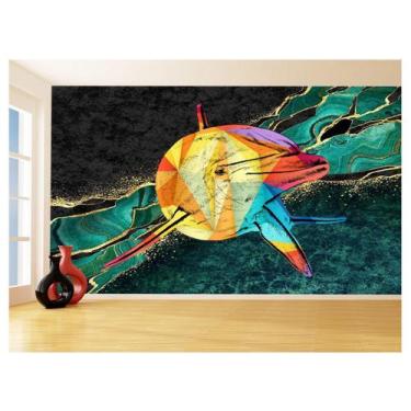 Imagem de Papel De Parede 3D Animais Pop Art Golfinho Cor 3,5M Pxa272 - Você Dec