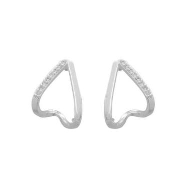 Imagem de Brinco Ear Hook 2 Fios com Pedras Banhado Prata 925 - Papillon Semi Jó