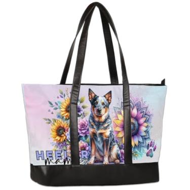 Imagem de Bolsa feminina de lona para laptop, estampa de coração, floco de neve, vermelha, 40 cm, bolsa para computador de grande capacidade, Cor 33, 14.6*5.1*11.8 inch, Casual