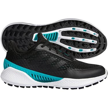 Imagem de adidas Summervent Tênis de golfe feminino sem travas, Núcleo preto/preto/menta Rush, 7.5