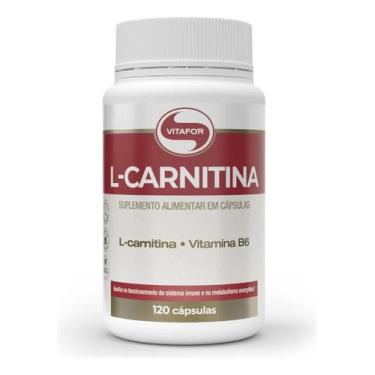 Imagem de L-Carnitina Com Vitamina B6 Vitafor 120 Cáps, Sem Sabor