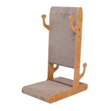 Imagem de FJMQHU Cama Arranhadora para Gatos em Formato de T, Arranhador de Papelão Ondulado para Gatos, Aconchegante, Ao Desgaste, Proteção para Suprimento, Style C