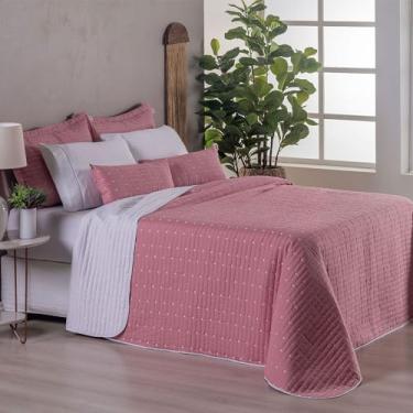 Imagem de Kit Cobre-Leito Casal King 7 Peças Urbany – Hipercal 400 Fios Bordado – Rosê