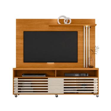 Imagem de Rack com Painel para TV até 65 Polegadas Frizz 2 Portas Cinamomo e Off White