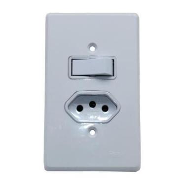 Imagem de Kit 1 Interruptor Paralelo + 1 Tomada 20A 3P Gelo Radial