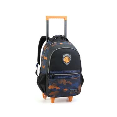 Imagem de Mochila de Rodinha Infantil Escolar Futebol Basquete Meninos - Seanite