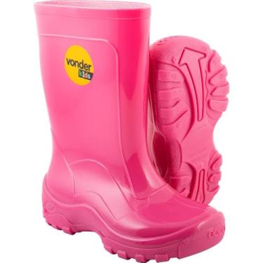 Imagem de Bota Infantil De Pvc, Rosa, Com Forro, 20/21, Vonder.