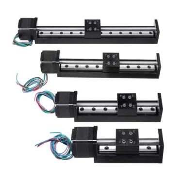 Imagem de T-Type CNC Mesa Deslizante Trilho Linear Palco Guia de Transporte Plataforma Stepper Motor Drive Kit Mini Mesa Deslizante Mesa de Eixo XYZ (Curso 50 mm, Passo de 2 mm)