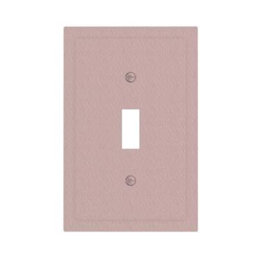 Imagem de WUYOCHA Placa decorativa para interruptor de luz rosa 1 Gang Single Toggle Placas de parede para tomadas elétricas, capas de placa de interruptor, placa frontal para quarto, cozinha, decoração de casa