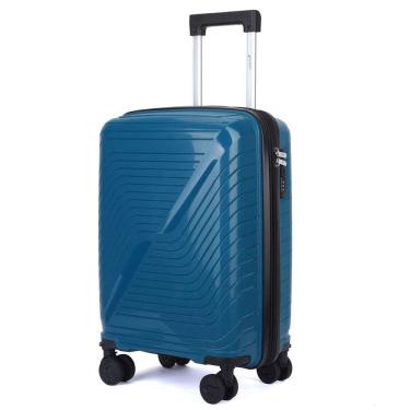 Imagem de Mala De Bordo 10kg Viagem Zíper Expansível Em Polipropileno Rodinhas 360º Tsa - Rocha - Cruzeiro Azul Petróleo