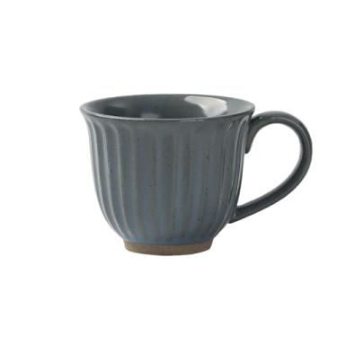 Imagem de Caneca de chá Caneca de cerâmica Retro Latte Simples Europeia Xícara café feito à mão Xícaras de café(Blue)
