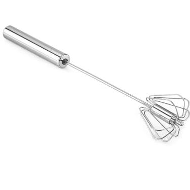 Imagem de Fouet Misturador Batedor de Ovos Bate Claras em Neve Inox Semi Automático Praticidade e Eficiência na Cozinha