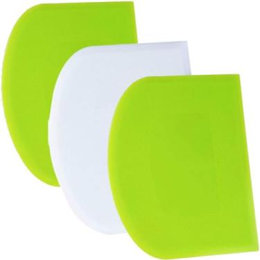 Imagem de SURDOCA Raspador de massa - Raspador de tigela flexível de plástico 3P 30 x 18,5 cm, raspador de bolo com bordas afiadas e ângulos. Ferramentas de decoração de assadeiras antiderrapantes ferramentas