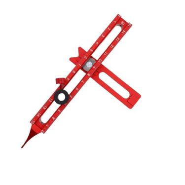 Imagem de Luocute Régua Guia de 4 Lados para Carpintaria, Ferramenta de Marcação de Posição Magnética de Liga de Alumínio Com Escalas Transparentes e ímã Forte para Armários, Tetos, Layout de (Estilo 2)