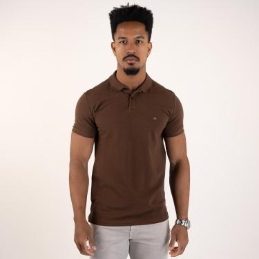 Imagem de Camisa Polo Calvin Klein Básica Marrom-Masculino