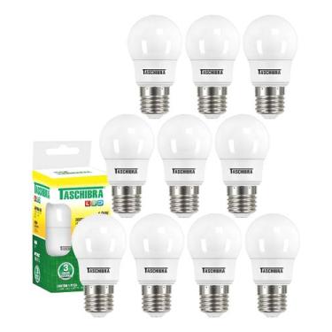Imagem de 10 Lâmpada Bulbo Led Tkl 30 4,9w Taschibra Luz Quente 3000k