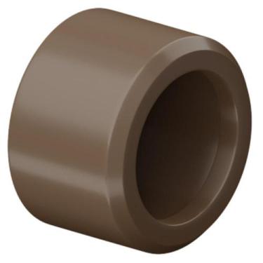 Imagem de Bucha De Redução Soldável Curta PVC Marrom Para Tubo Água Fria 1.1/2x1