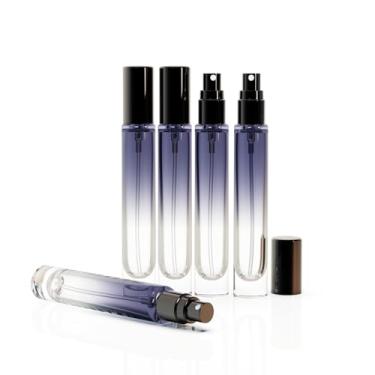 Imagem de Jagolain 5 frascos de spray atomizador portátil de 10 ml para viagem e recipiente de amostra, com ferramentas dispensadoras (azul)