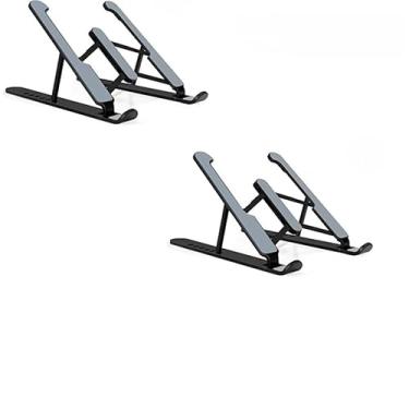 Imagem de Suporte Para Computador PortáTil, Base DobráVel AjustáVel Em AlumíNio, Fino E PortáTil(2 und Plástico)