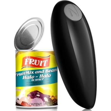Imagem de Abridor de latas elétrico de um toque, abridor automático de latas de borda lisa operado por bateria, abridor de latas mãos livres para idosos e artrite, serve para quase todos os tamanhos de latas