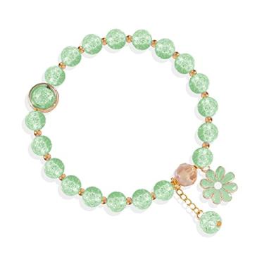 Imagem de Long tiantian Pulseira de casal que brilha no escuro combinando casal coração, lua, estrela, gato, berloque, pulseiras com contas para presentes de namorado e namorada, Cristal, outro