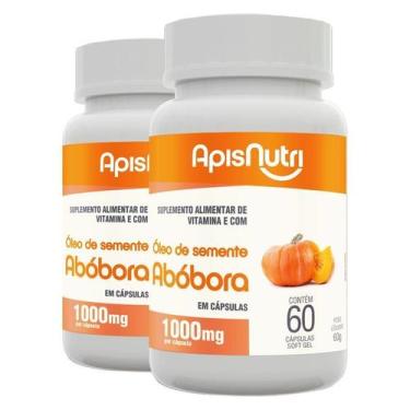 Imagem de Kit 2 Óleo de Semente de Abóbora 1000mg Apisnutri 60 cápsulas