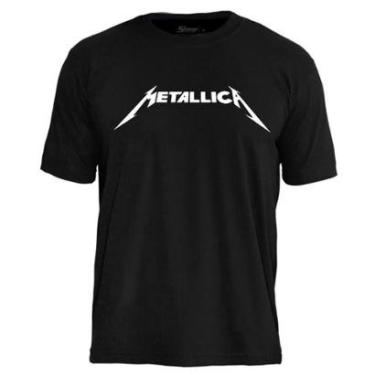 Imagem de Camiseta de Banda Metallica em Algodão Manga Curta Gola Redonda-Unissex