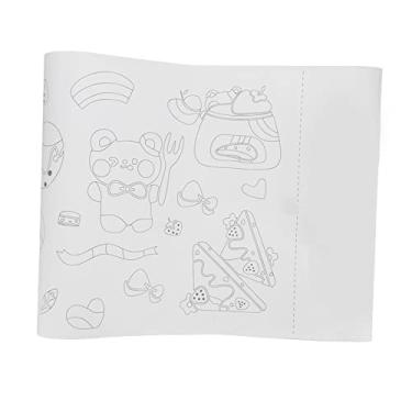 Imagem de Rolo de papel para colorir com tema animal de 32,8 pés de comprimento, padrões não repetitivos, arte infantil, desenho, rolo de papel para crianças, pintura, rabiscos, artesanato (Ursa)