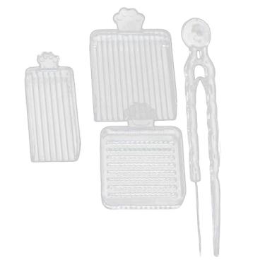 Imagem de Fancyes Conjunto de 4 ferramentas para miçangas de fusão de 2,6 mm para artesanato. Economiza tempo, é fácil de usar e eficiente na seleção, Claro