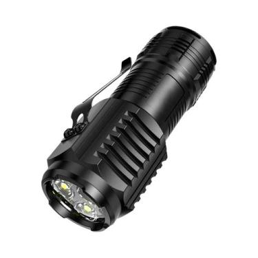 Imagem de Lanterna Mini Portátil Super Brilhante Com 3 LEDs, Zoom, Recarregável 