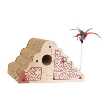 Imagem de Gralara Arranhador de papelão ondulado multifuncional para gatos, brinquedo para escalar e arranhar, acessórios para animais de estimação, Style B