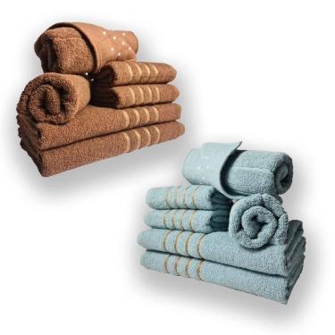 Imagem de Jogo De Toalhas 12pcs - 4 Banhos 4 Rosto 4 Tapetes Mr+vd