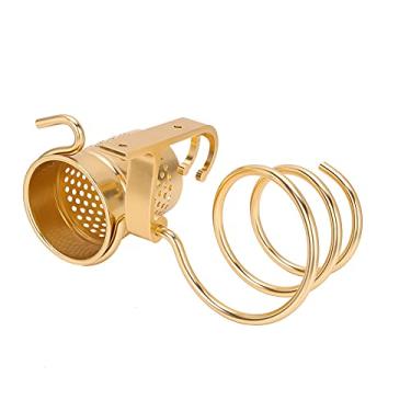 Imagem de Generic Suporte Multiuso para Secador de Cabelo Rack de Secador de Cabelo Anodizado Com Balde de Armazenamento Perfurado Montado na Parede Organizador de Banheiro Elegante Com Design que Economiza Espaço (fosco-c8)