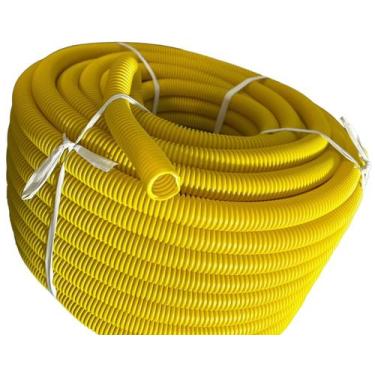 Imagem de Conduite Resistente 50 metros Amarelo Corrugado Forte - POLIMET