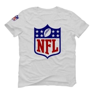 Imagem de Camiseta Futebol Americano NFL Logo Unissex, Branco, Nfl, Azul, G2