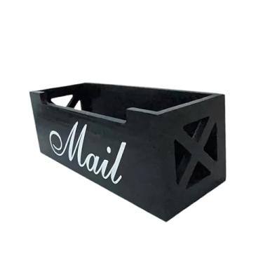 Imagem de WeiLaiKeQi Organizador de Correspondências, Cesto para Correspondências, Acessórios de Mesa, Organizador de Espaço de Trabalho, Classificador de Cartas, Suporte, Preto
