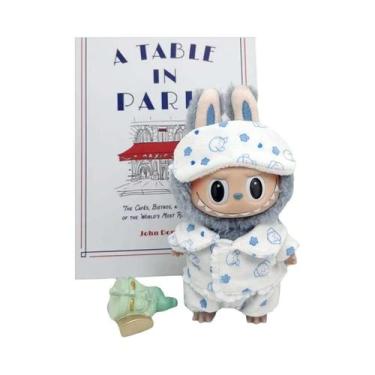 Imagem de Pijamas Mini Kawaii Labubu Com Máscara Para Os Olhos 15-17cm Acessório