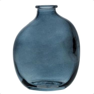 Imagem de Vaso Organics 11cm em Vidro Decoração Moderna Flores Plantas (Azul)