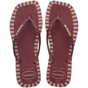 Imagem de Chinelo Havaianas Slim Square Glitter Contour - Feminino-Feminino