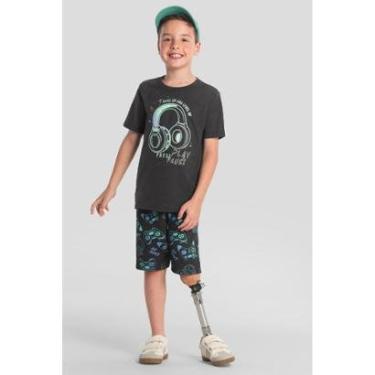 Imagem de Conjunto infantil menino gamer Brandili-Masculino