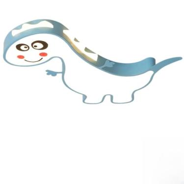 Imagem de Luminária de teto moderna infantil com LED em formato de dinossauro, com intensidade de luz ajustável, ideal para quartos de meninos e meninas, com um toque romântico e aconchegante. Possui