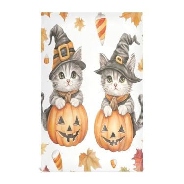 Imagem de xigua Conjunto de 1 panos de prato de cozinha de gatos de desenho animado em aquarela, toalhas de cozinha macias e altamente absorventes de secagem rápida para limpeza de pratos e limpeza à mão, 71 x