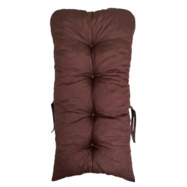 Imagem de Almofada 95x45cm para Bancos, Cadeiras e Sofás - Apoio Lumbar Ergonômico, Suave e Durável, Versátil para Casa, Office e Outros Móveis (ip27 MARROM)