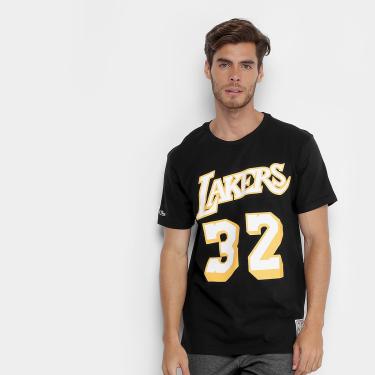 Imagem de Camiseta NBA Los Angeles Lakers Mitchell & Ness Magic Johnson Masculina-Masculino